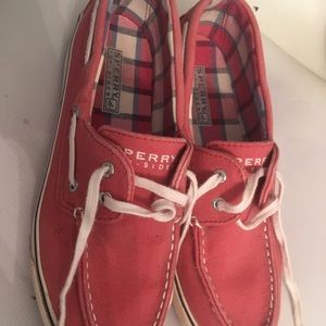 Pink Sperry Top Sider Shoes